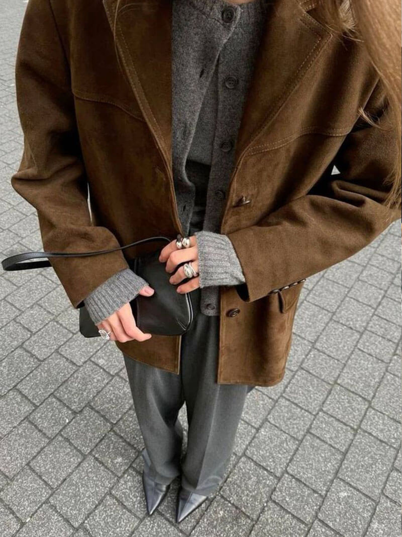 Kurtka z imitacji zamszu Matilda